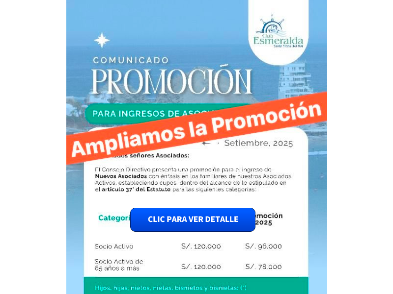 Promoci�n para Ingreso de Asociados 2025